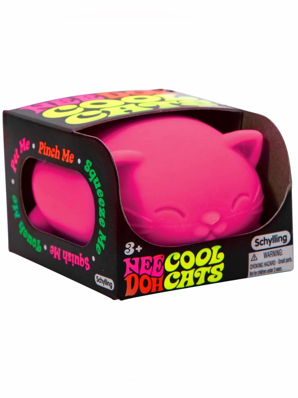 NeeDoh Cool Cats Hot Pink Cat Squishy Schylling Fidget Stress Toy NIB🐱💗